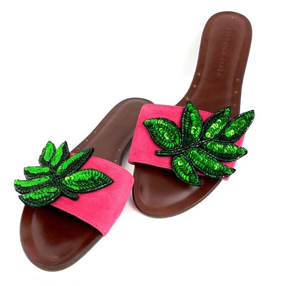 Veronica Beard Shoes - Veronica Beard Flor Sequin Slide Sandal
